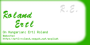 roland ertl business card